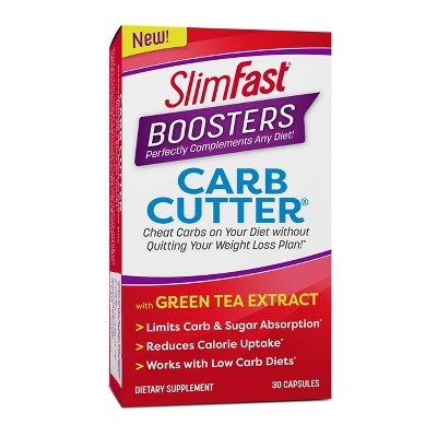 slide 1 of 1, SlimFast Boosters Carb Cutter Dietary Supplement Capsules, 30 ct