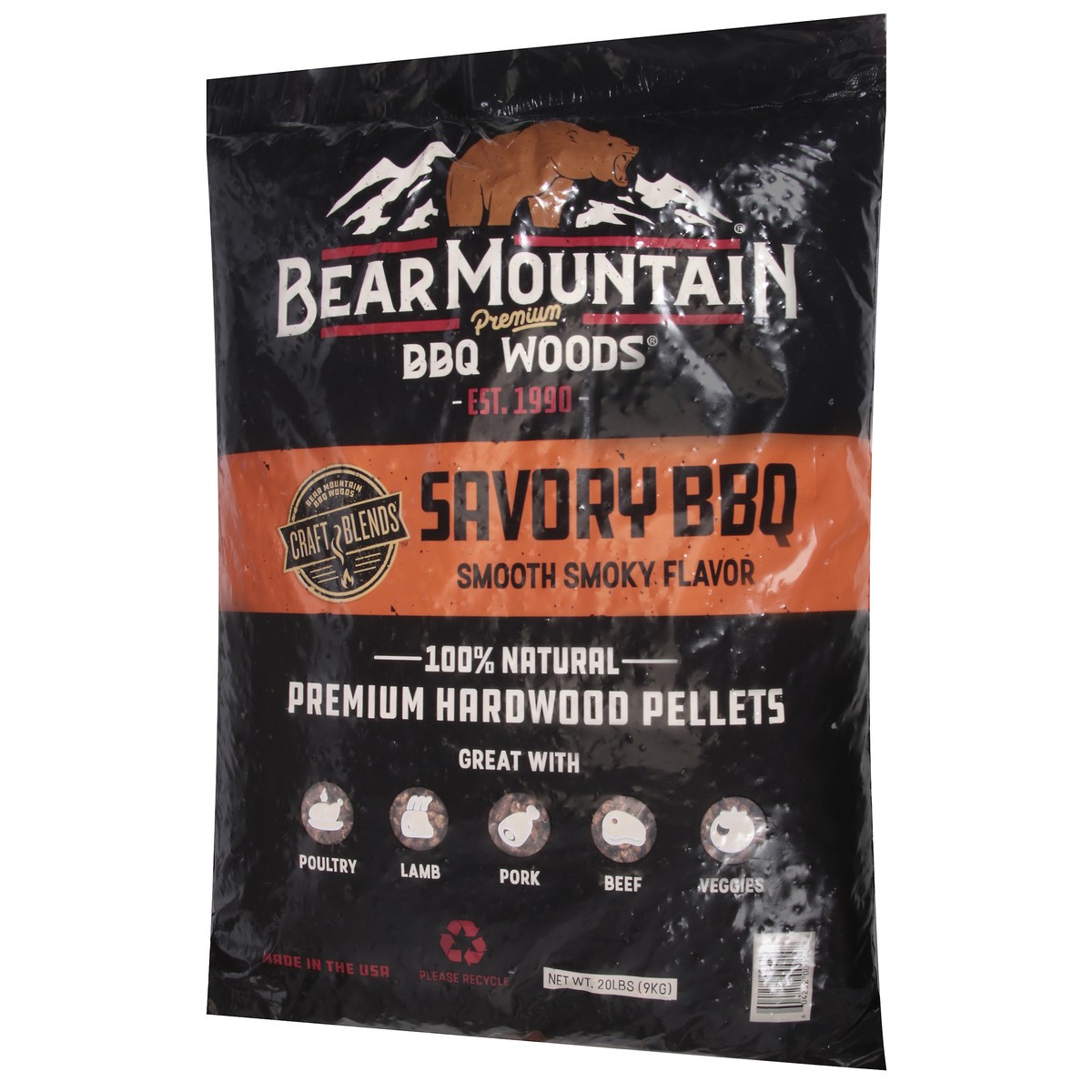 slide 2 of 11, Bear Mountain BBQ Woods Premium Savory BBQ Hardwood Pellets 20 lb, 20 lb