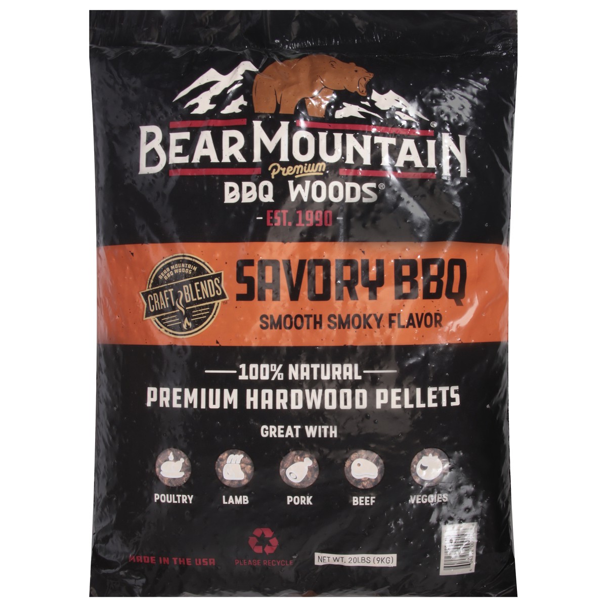 slide 1 of 11, Bear Mountain BBQ Woods Premium Savory BBQ Hardwood Pellets 20 lb, 20 lb