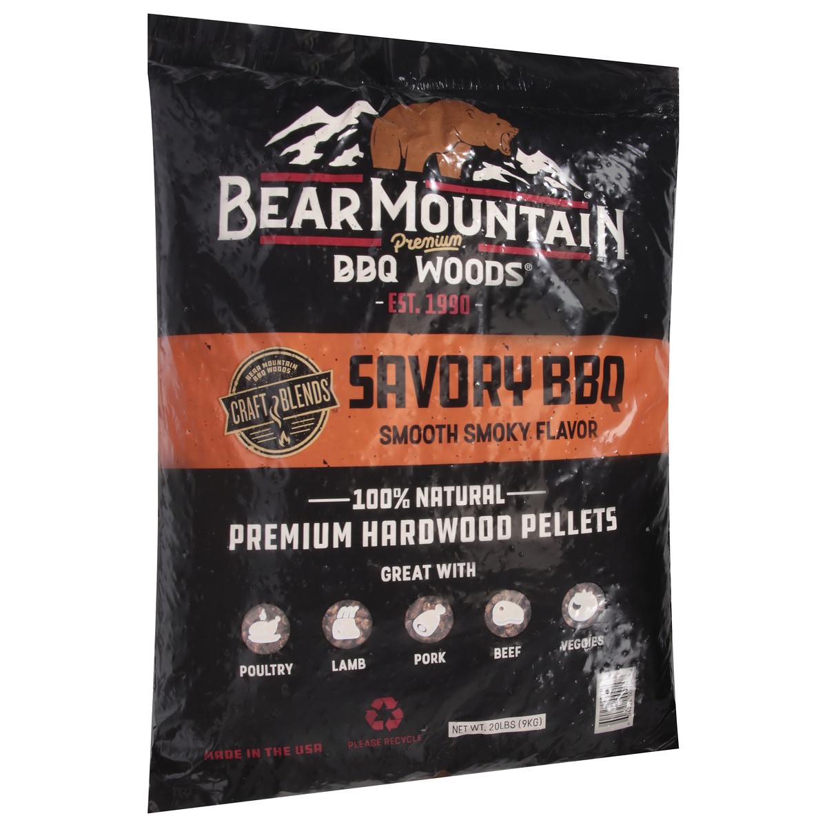 slide 10 of 11, Bear Mountain BBQ Woods Premium Savory BBQ Hardwood Pellets 20 lb, 20 lb