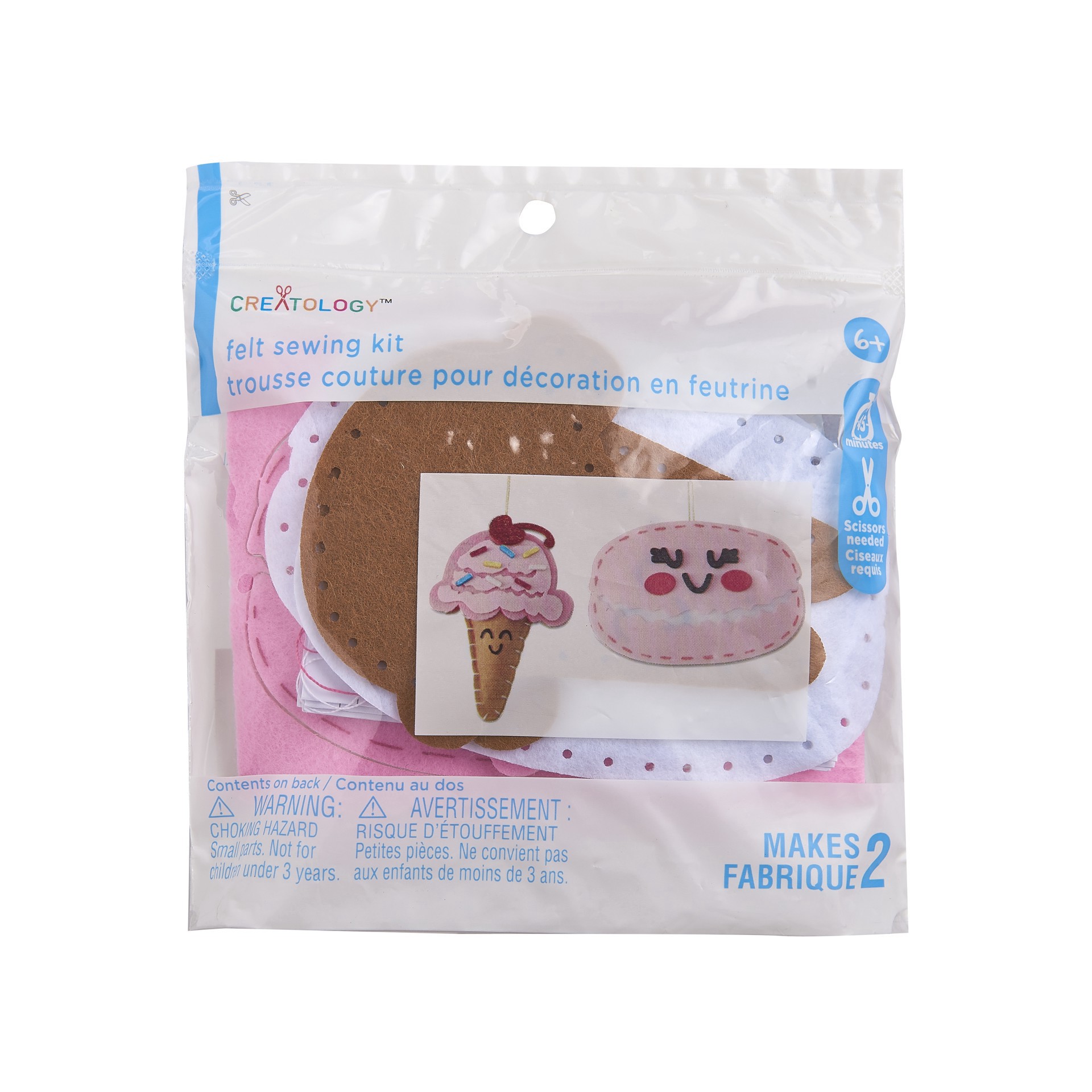 slide 3 of 5, Sweets Felt Sewing Kit By Creatology, 1 ct