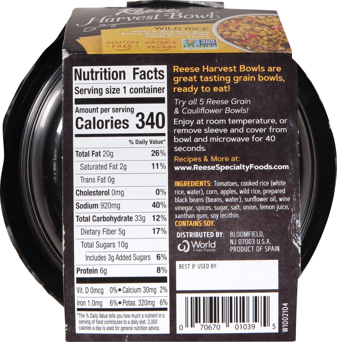 slide 8 of 10, Reese Harvest Bowls Wild Rice, 7.76 oz