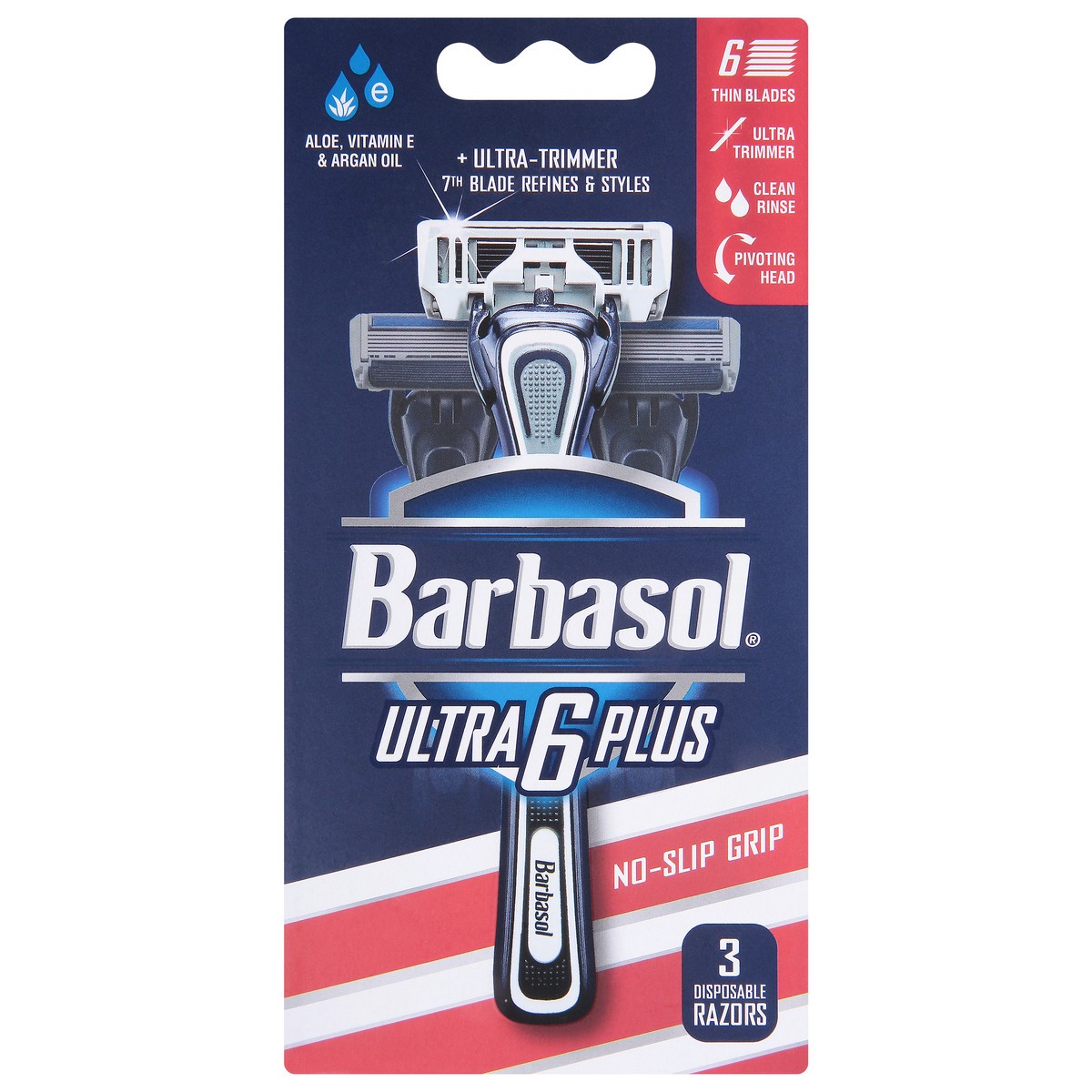 slide 1 of 9, Barbasol Ult Plus Razor 6Blade, 3 ct