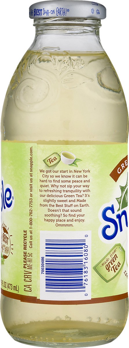 slide 6 of 9, Snapple Iced Tea Green, 16 fl oz