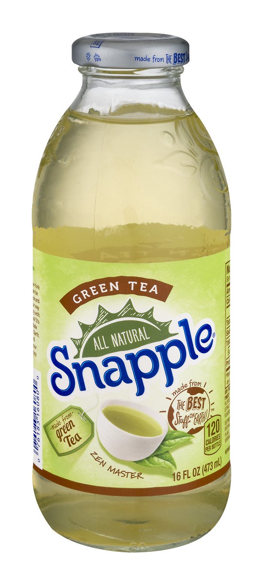 slide 1 of 9, Snapple Iced Tea Green, 16 fl oz