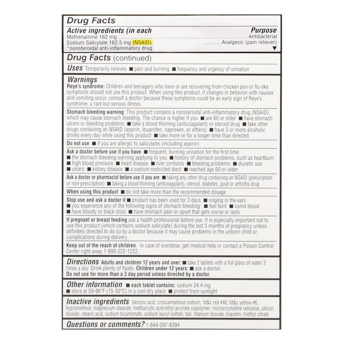 slide 7 of 14, Cystex Urinary Pain Relief 24ct, 24 ct