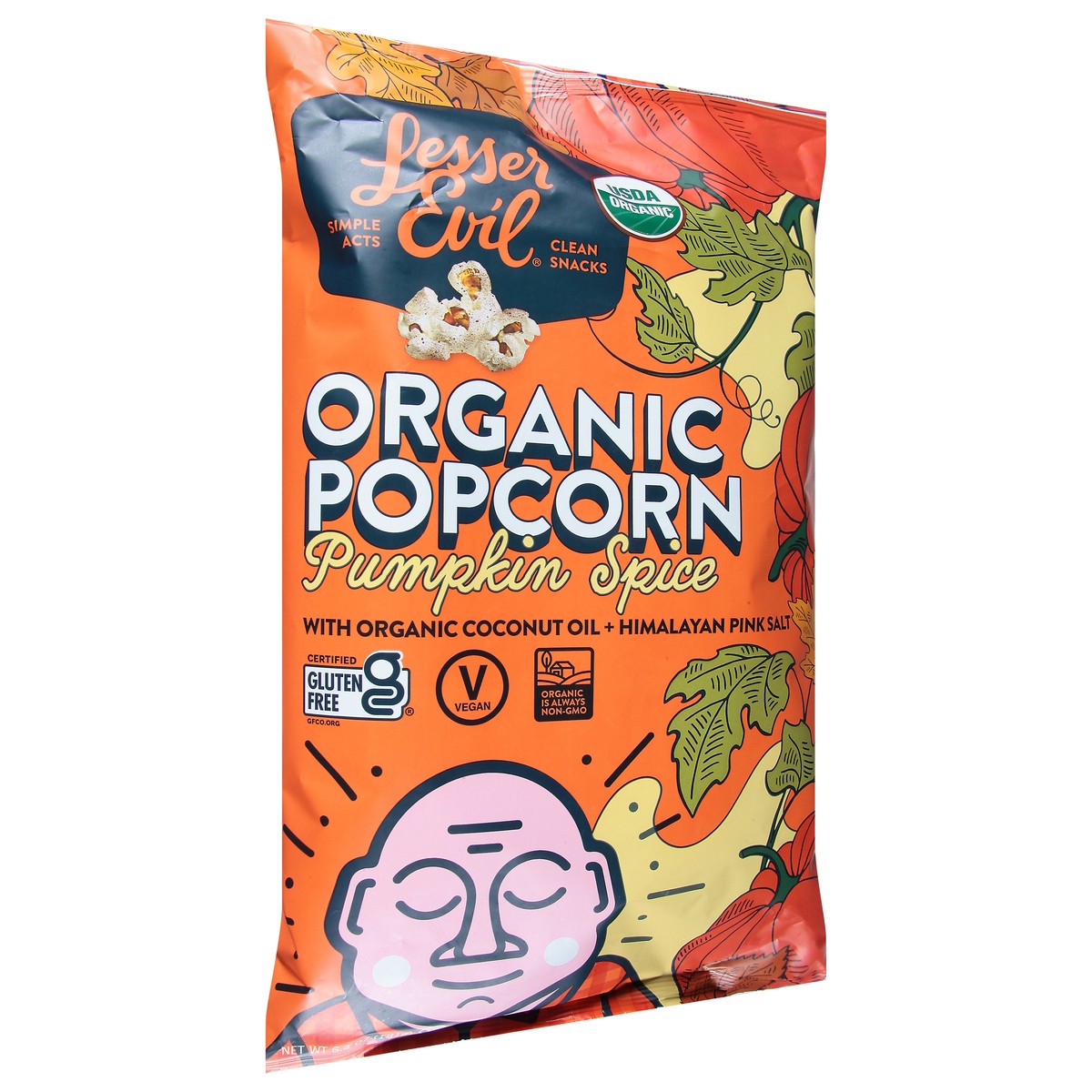 slide 8 of 9, LesserEvil Organic Pumpkin Spice Popcorn 6.4 oz, 6.40 oz