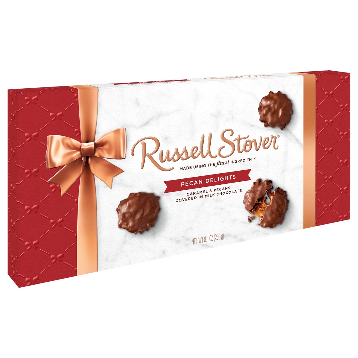 slide 5 of 8, Russell Stover Pecan Delights Copper Bowline Box, 8.1 oz