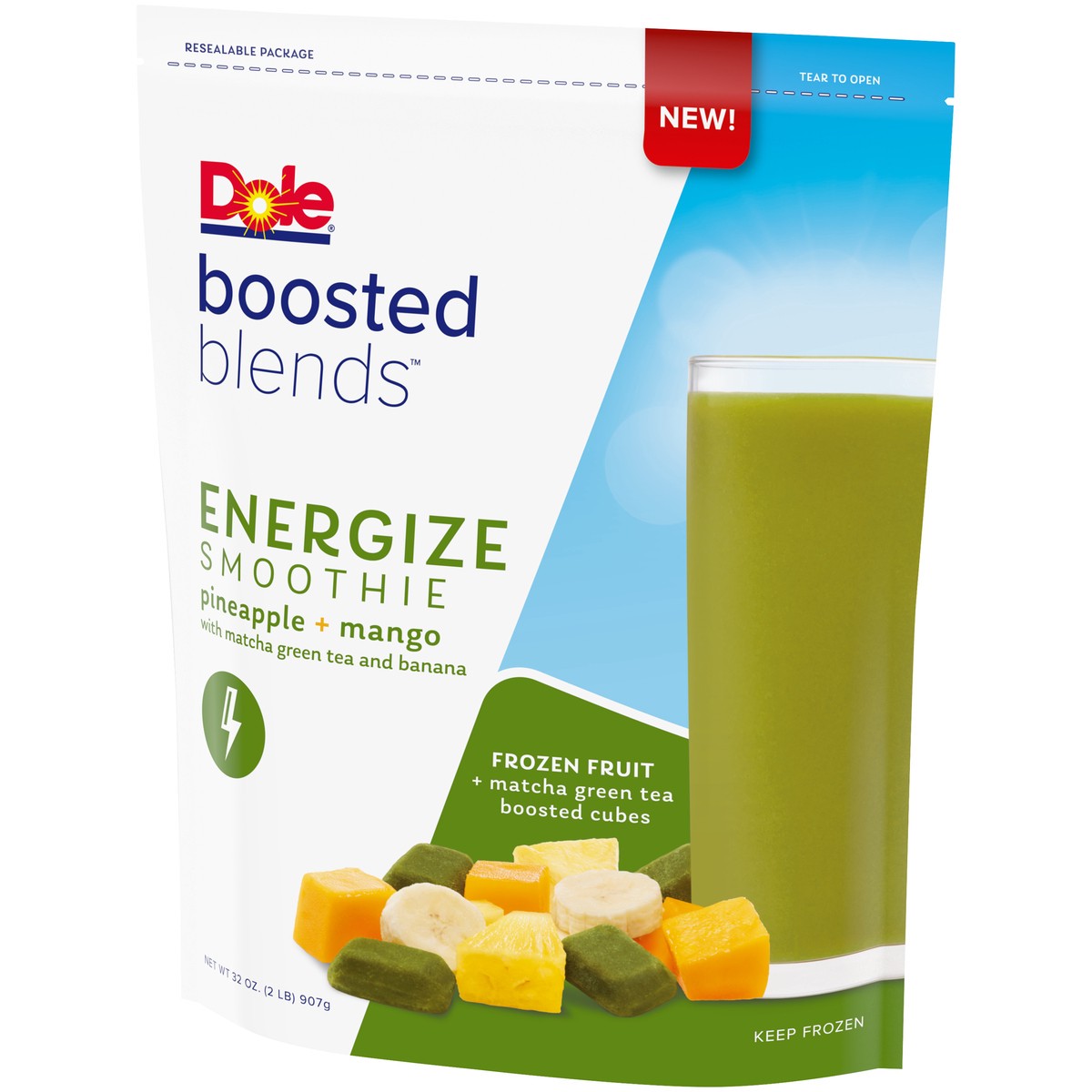 slide 9 of 9, Dole Boosted Smoothies, Energy Day, 32 oz