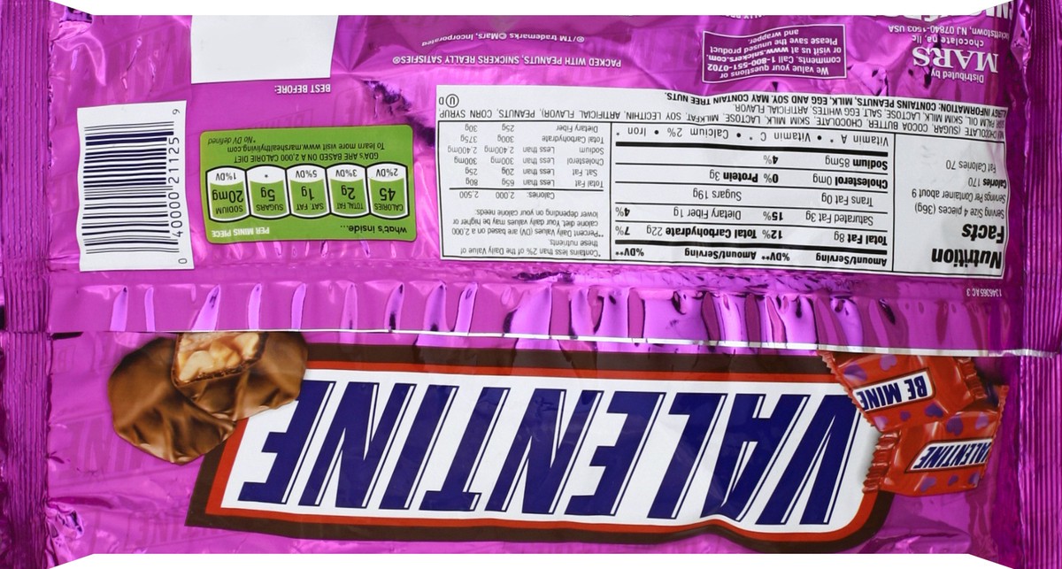 slide 4 of 6, Snickers Valentine's Minis Size Chocolate Candy Bars 11.5-Ounce Bag, 11.5 oz