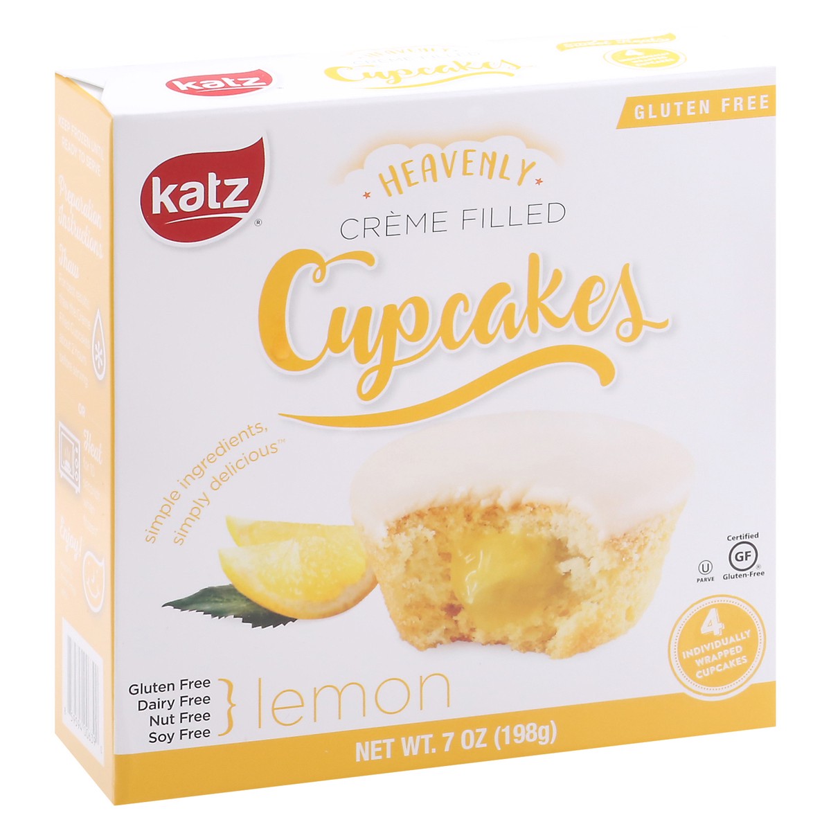 slide 3 of 12, Katz Gluten Free Lemon Filled Cupcakes, 7 oz