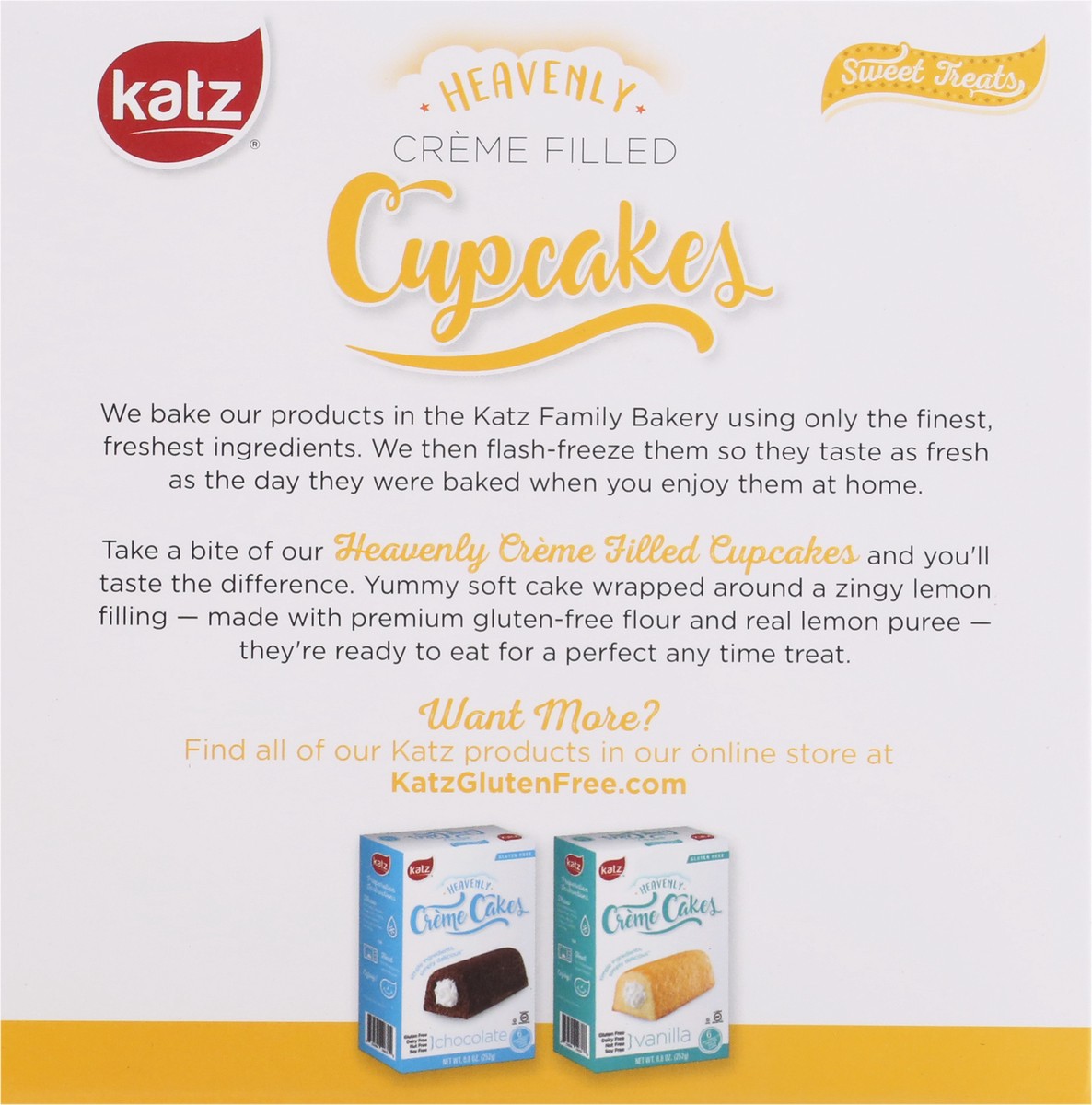 slide 10 of 12, Katz Creme Filled Cupcakes - Lemon, 7 oz