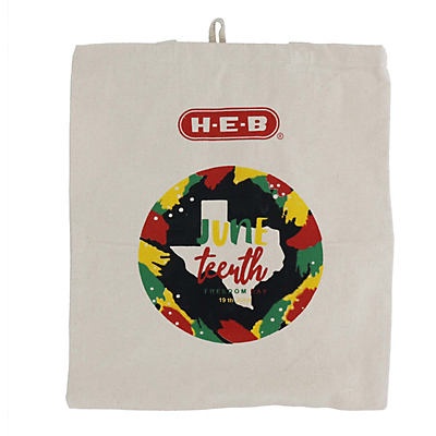 slide 1 of 1, H-E-B Juneteenth Freedom Day Canvas Reusable Shopping Bag, 1 ct