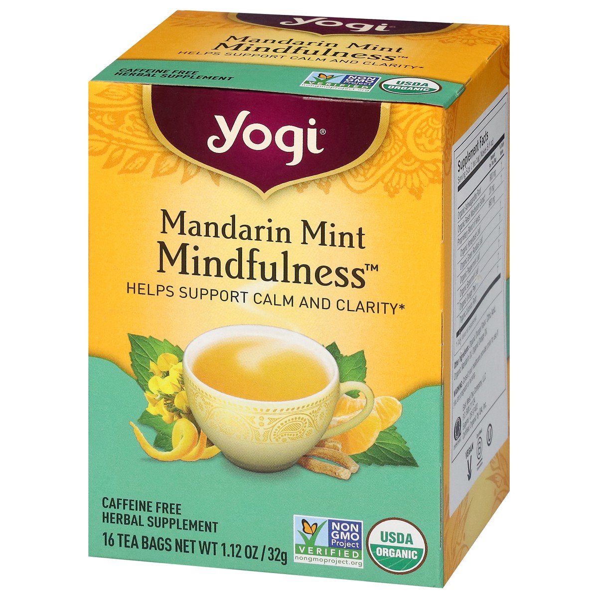 slide 5 of 12, Yogi Mindfulness Mandarin Mint Herbal Tea Bags, 16 ct