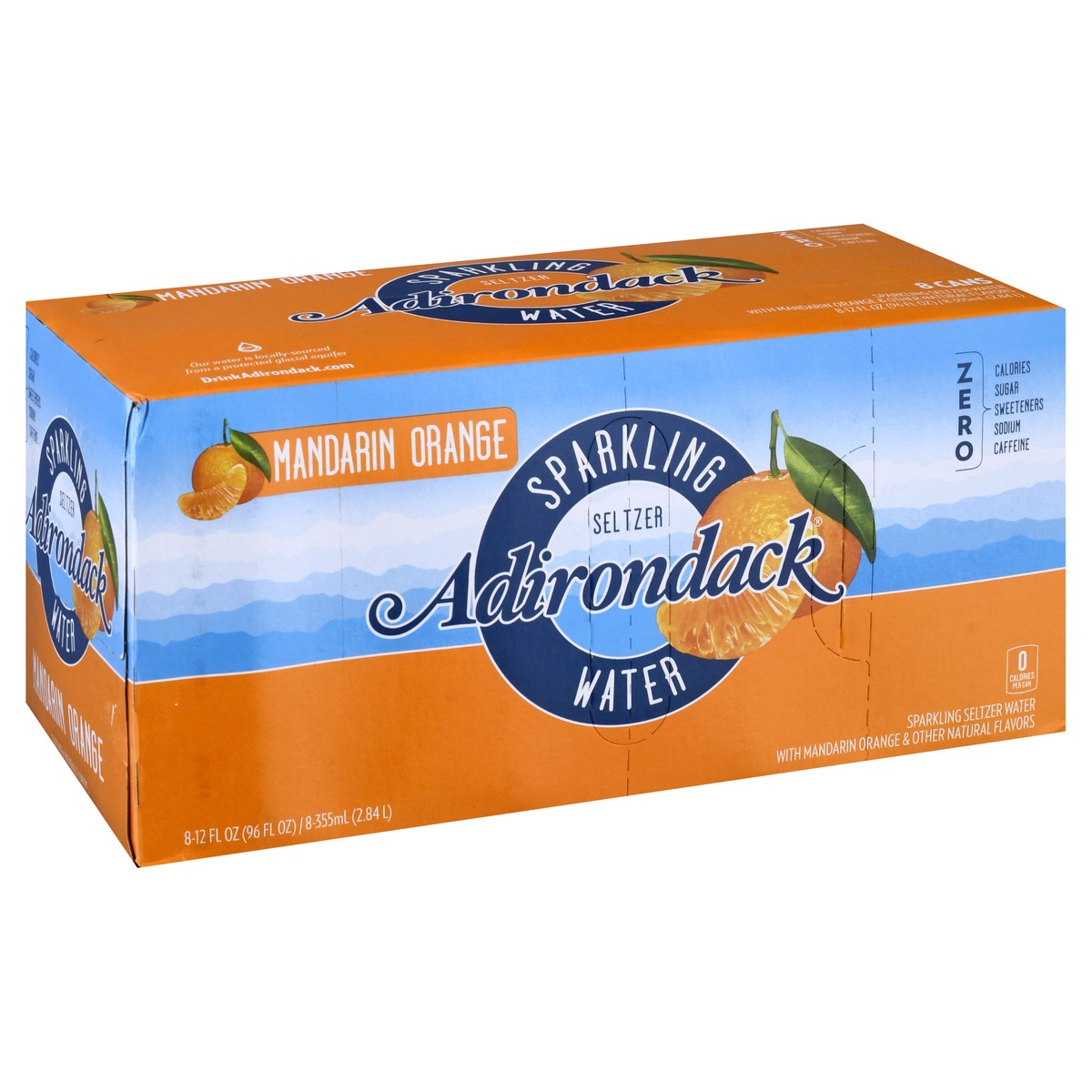 slide 9 of 9, Adirondack Mandarin Orange Sparkling Water - 8 ct, 8 ct