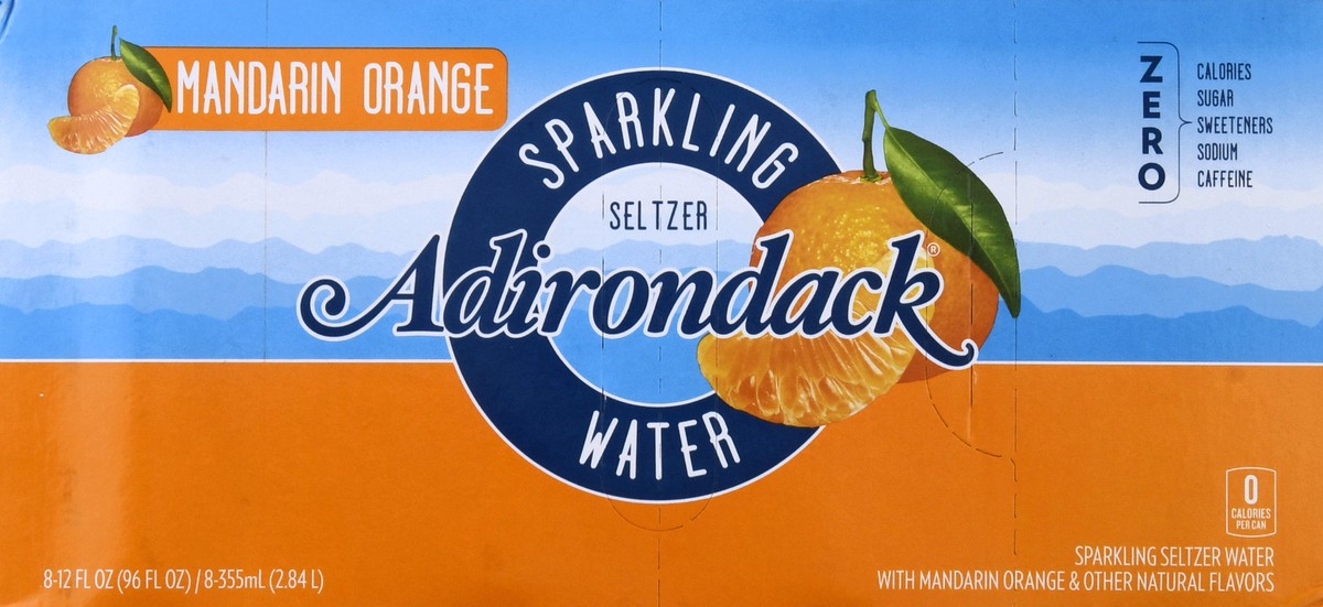 slide 1 of 9, Adirondack Mandarin Orange Sparkling Water - 8 ct, 8 ct