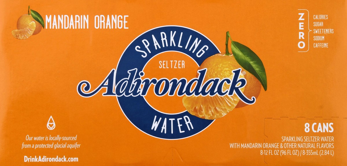 slide 7 of 9, Adirondack Mandarin Orange Sparkling Water - 8 ct, 8 ct