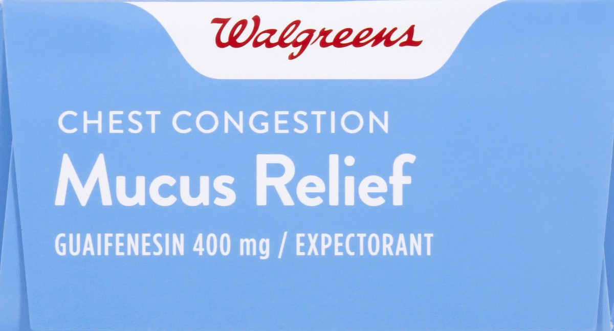 slide 9 of 9, Walgreens Mucus Relief Immediate Release Tablets 400Mg, 30 ct