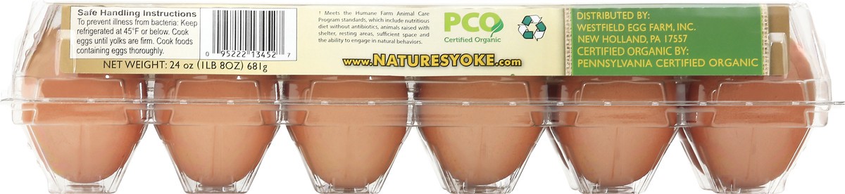 slide 11 of 12, Nature's Yoke Large Free-Range Brown Organic Eggs 12.0 ea, 12 ct