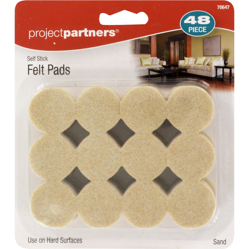 slide 1 of 1, Project Partners Felt Pads, 48 ct