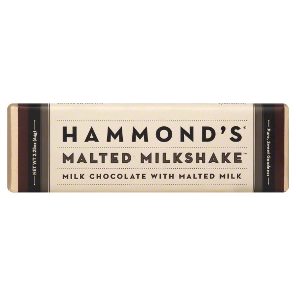 slide 1 of 1, Hammond's Malted Milkshake Milk Chocolate Bar, 2.25 oz