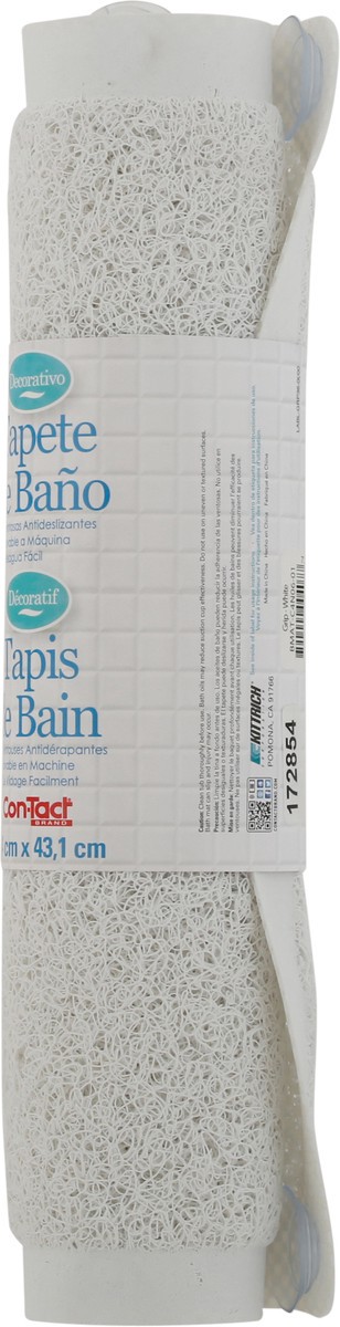 slide 7 of 9, Con-Tact Decorative Grip-White Bath Mat 1 ea, 1 ct