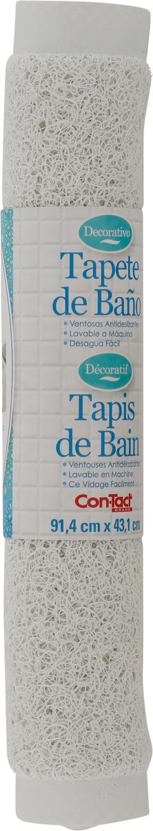 slide 9 of 9, Con-Tact Decorative Grip-White Bath Mat 1 ea, 1 ct