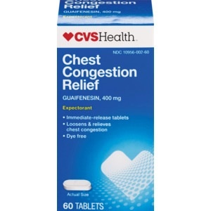 slide 1 of 1, CVS Health Chest Congestion Relief Tablets, 60 ct