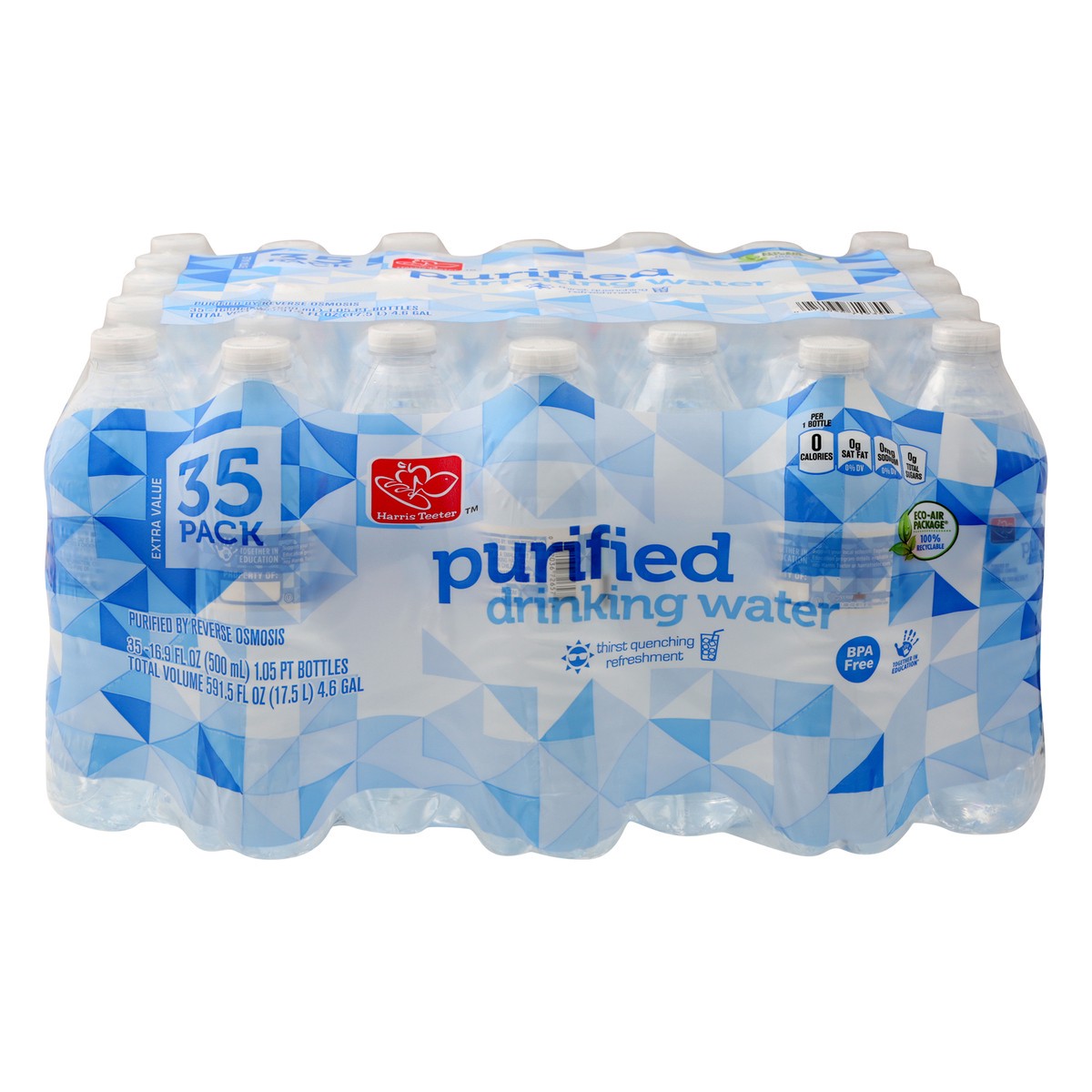 slide 1 of 9, Harris Teeter Purified Water - 35 Pack Bottles, 591.5 oz