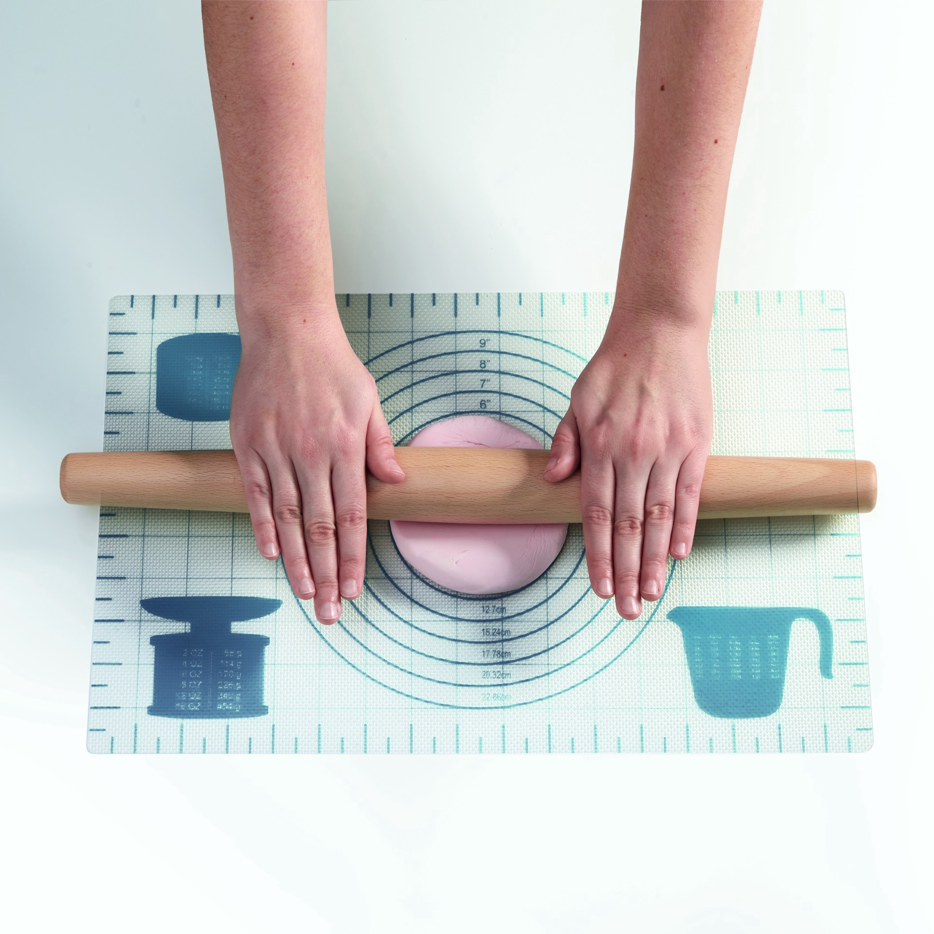 slide 3 of 3, 17" Blue Silicone Baking Mat By Makery, 11 in x 17 in