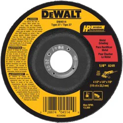 DeWalt 4.5-inch Aluminum Oxide Grinding Wheel