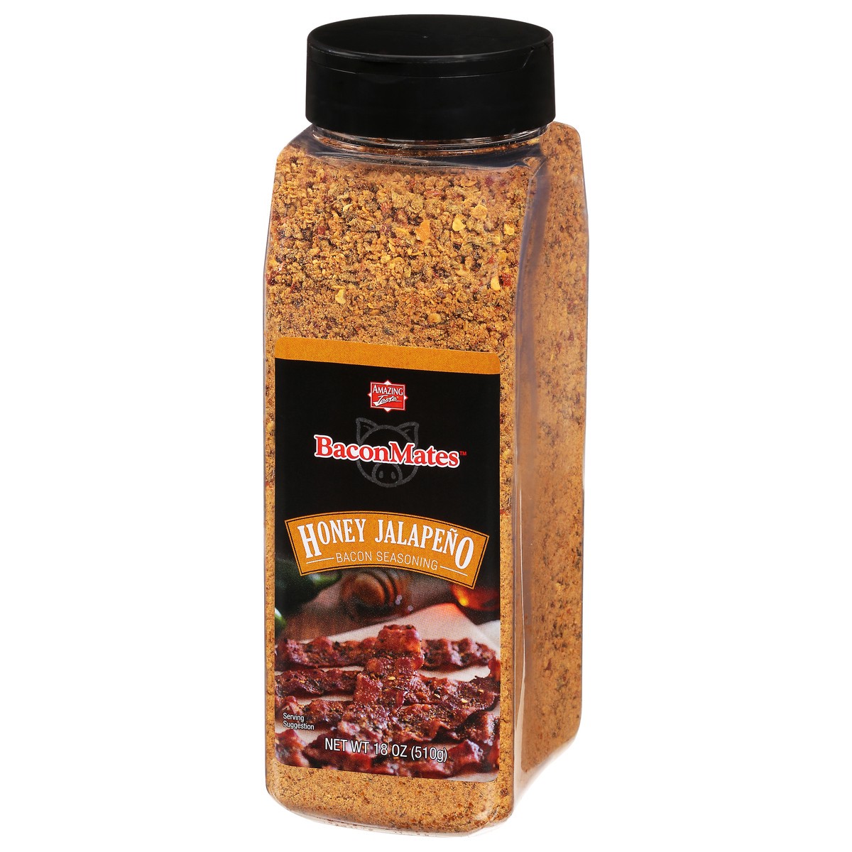 slide 3 of 10, Amazing Taste Bacon Mates Honey Jalapeno Seasoning Large Shaker, 18 oz