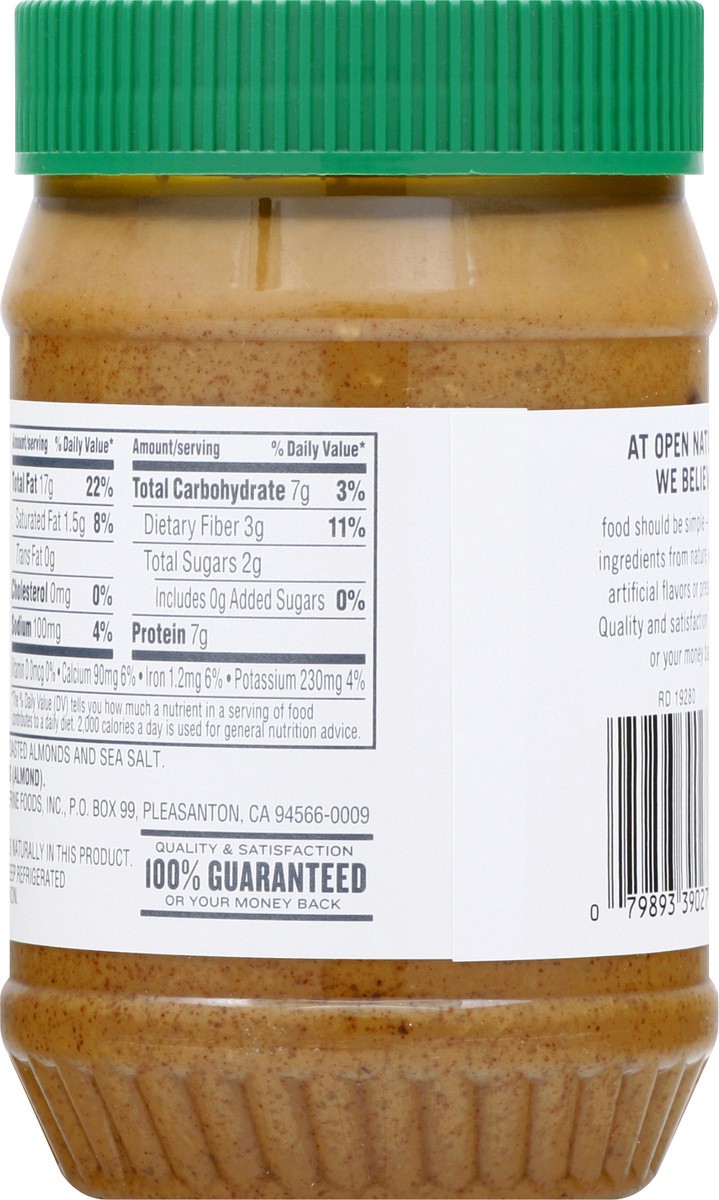 slide 10 of 12, Open Nature Almond Butter Crunchy - 16 Oz, 16 oz