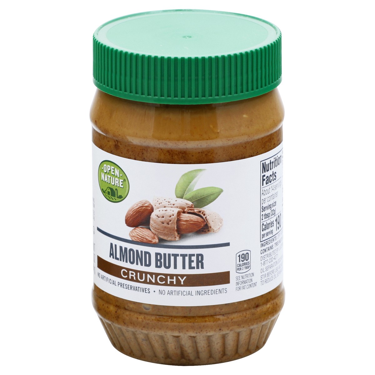 slide 9 of 12, Open Nature Almond Butter Crunchy - 16 Oz, 16 oz