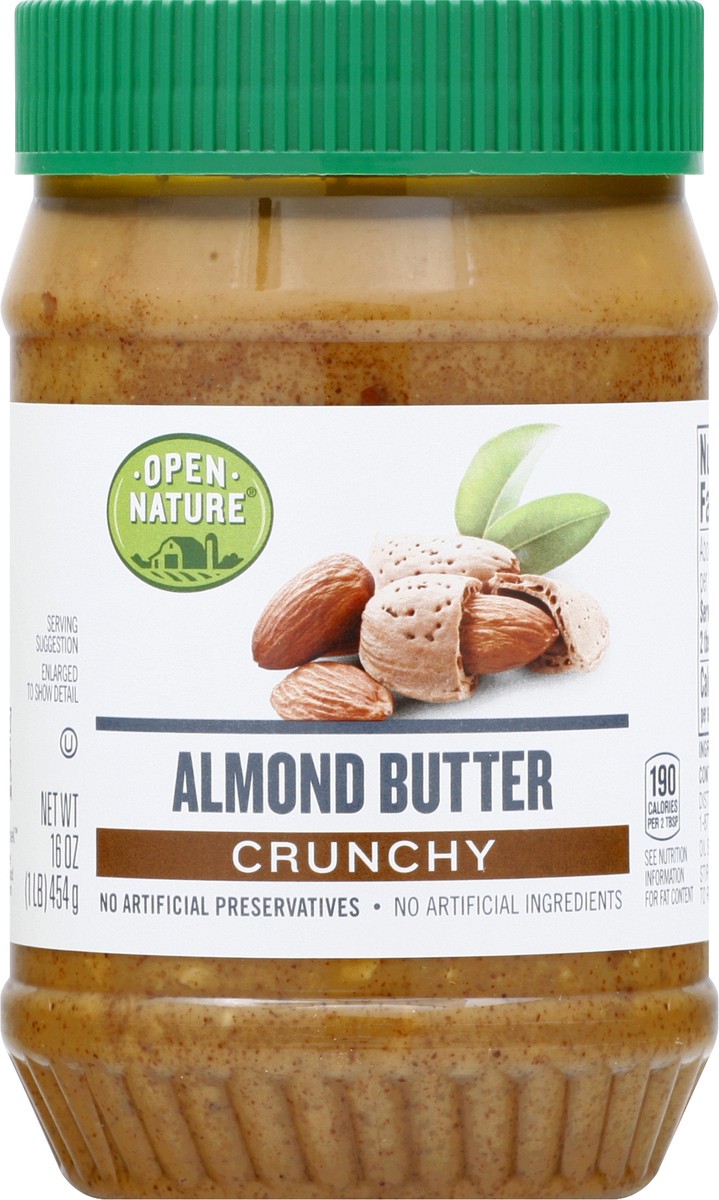 slide 1 of 12, Open Nature Almond Butter Crunchy - 16 Oz, 16 oz