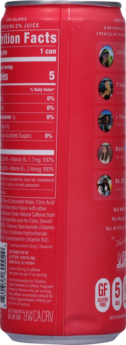 slide 9 of 13, Gorgie Sparkling Watermelon Crush Energy Drink with Benefits 12 fl oz, 12 oz
