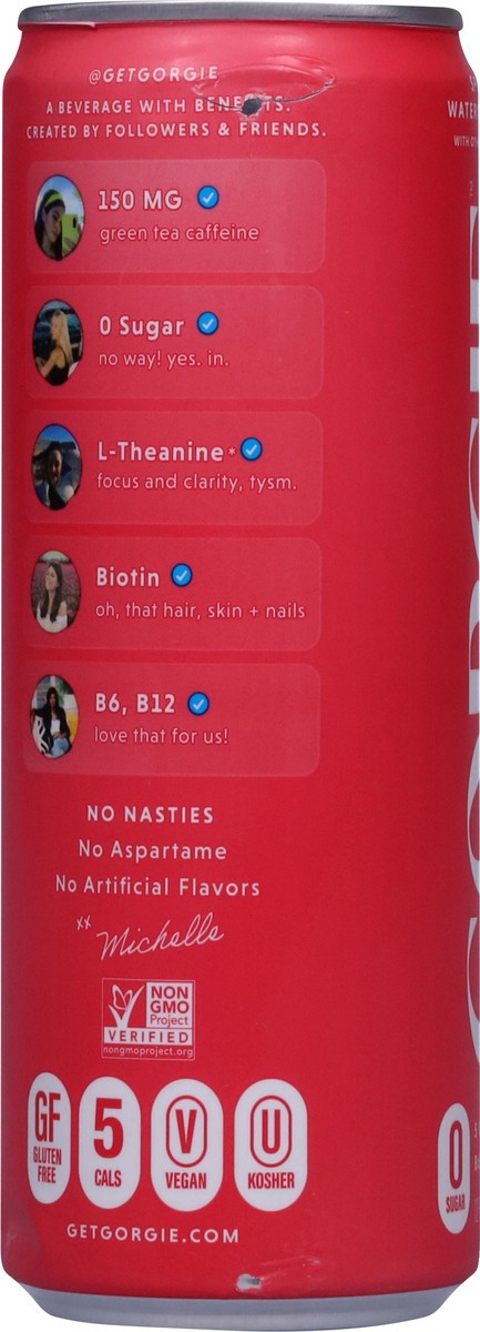 slide 10 of 13, Gorgie Sparkling Watermelon Crush Energy Drink with Benefits 12 fl oz, 12 oz