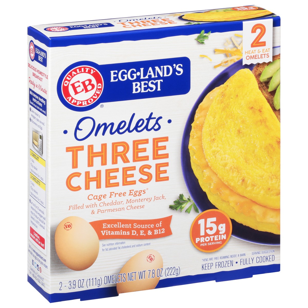 slide 6 of 9, Egglands Best Three Cheese Omelet, 7.8 oz