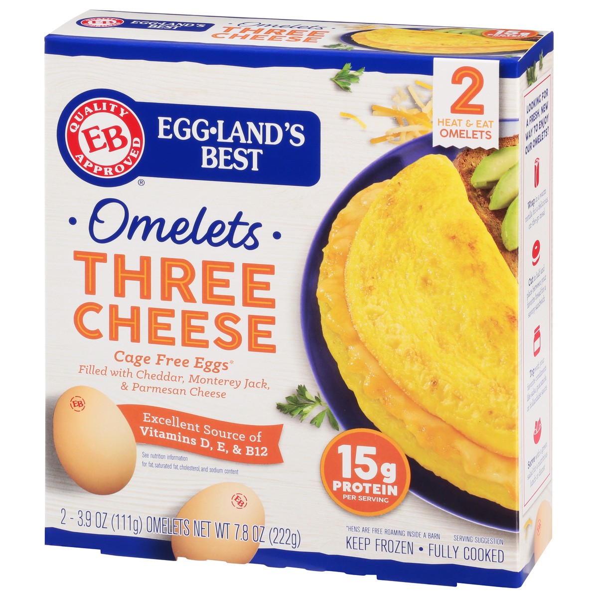 slide 9 of 9, Egglands Best Three Cheese Omelet, 7.8 oz