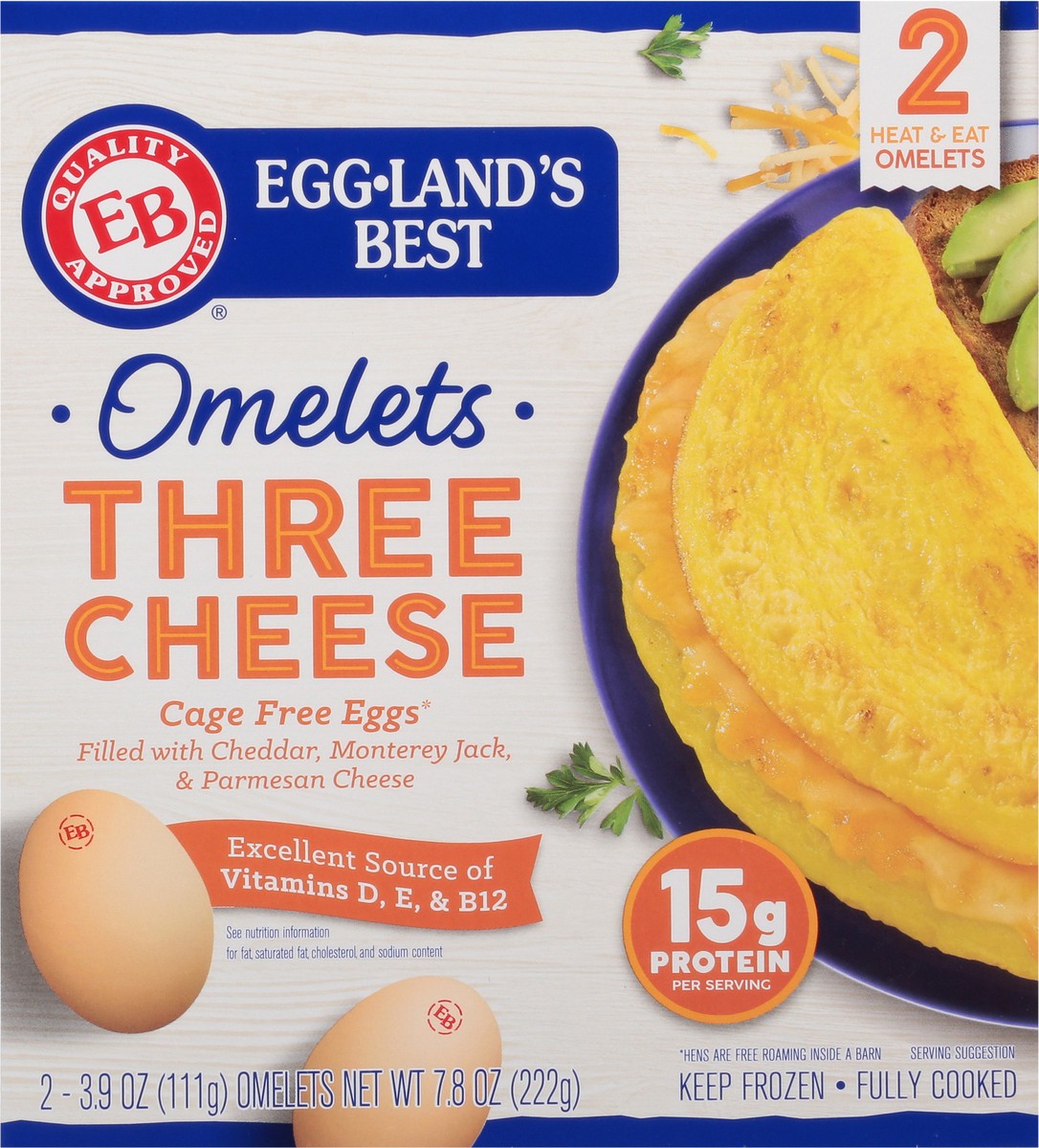 slide 4 of 9, Egglands Best Three Cheese Omelet, 7.8 oz