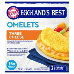 Eggland's Best Three Cheese Frozen Omelet, 2 count
