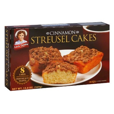 slide 1 of 1, Little Debbie Cinnamon Streusel Cakes, 8 ct