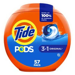 Tide PODS Laundry Detergent Pacs, Original Scent, 57 Count, Powerful 3-in-1 Clean in one Step, HE Compatible