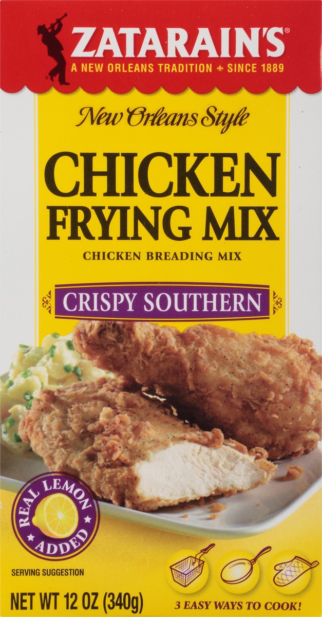 slide 9 of 10, Zatarain's Crispy Southern Chicken Frying Mix, 12 oz