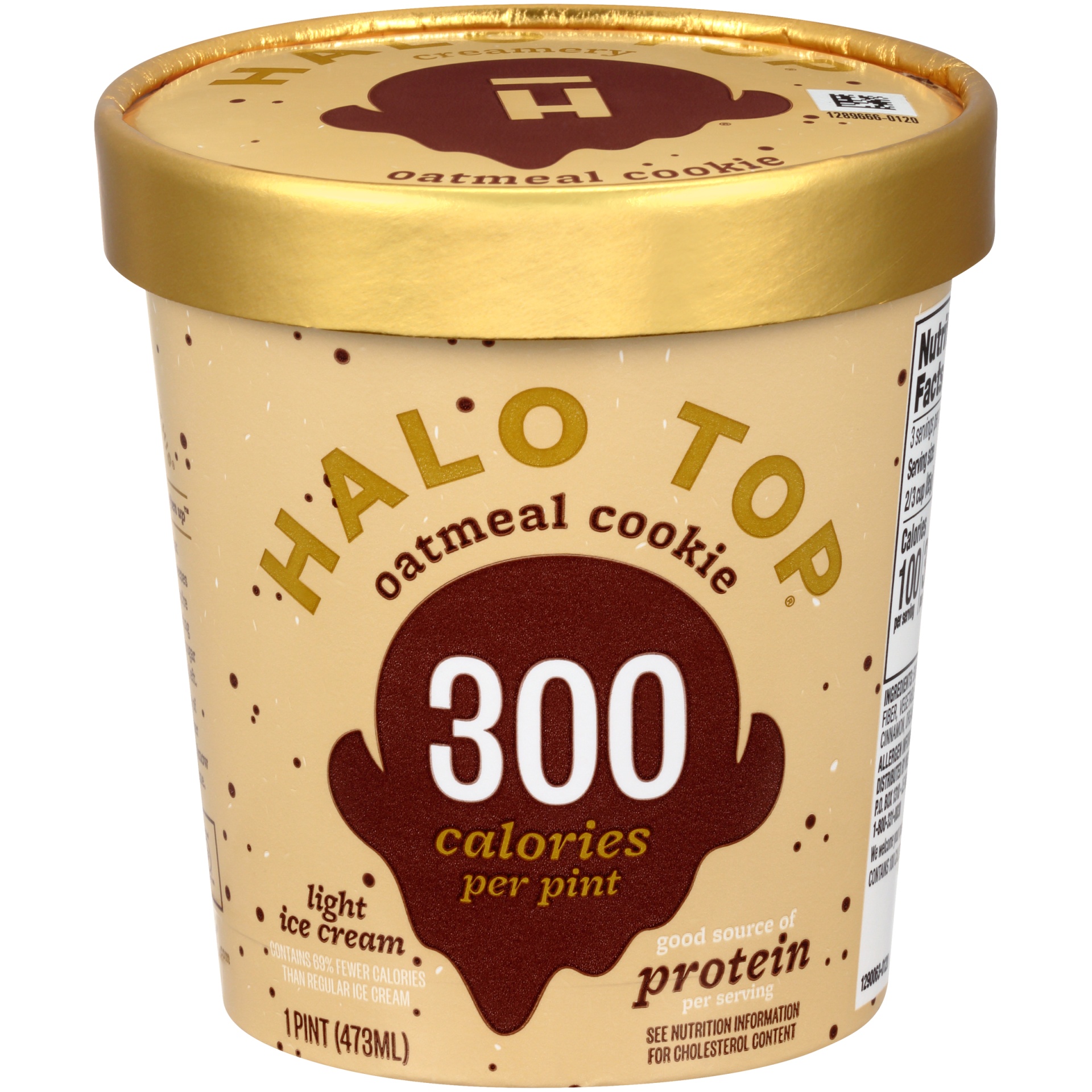 slide 3 of 7, Halo Top Creamery Oatmeal Cookie Ice Cream, 16 oz