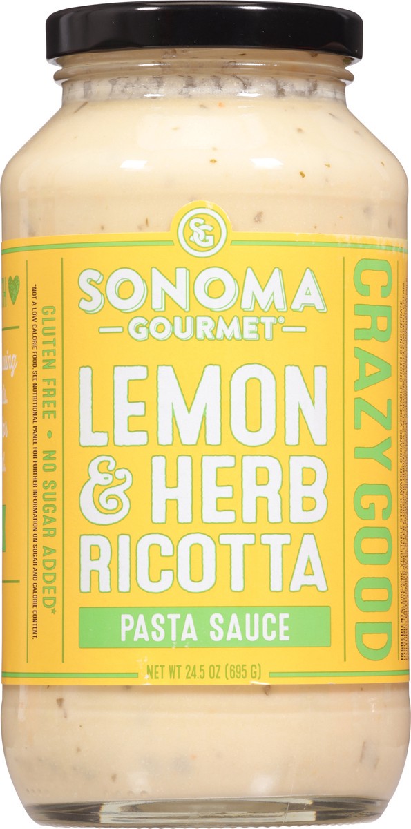 slide 7 of 13, Sonoma Gourmet Lemon & Herb Ricotta Pasta Sauce, 24.5 oz