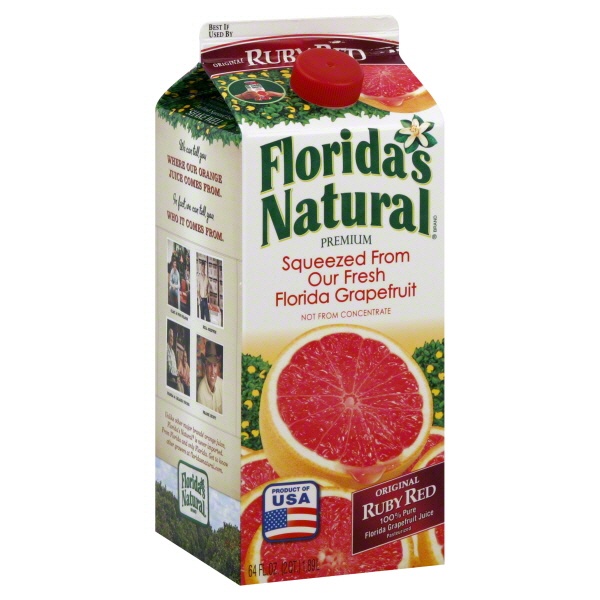 slide 1 of 1, Florida's Natural Juice Ruby Red Grapfruit, 59 oz