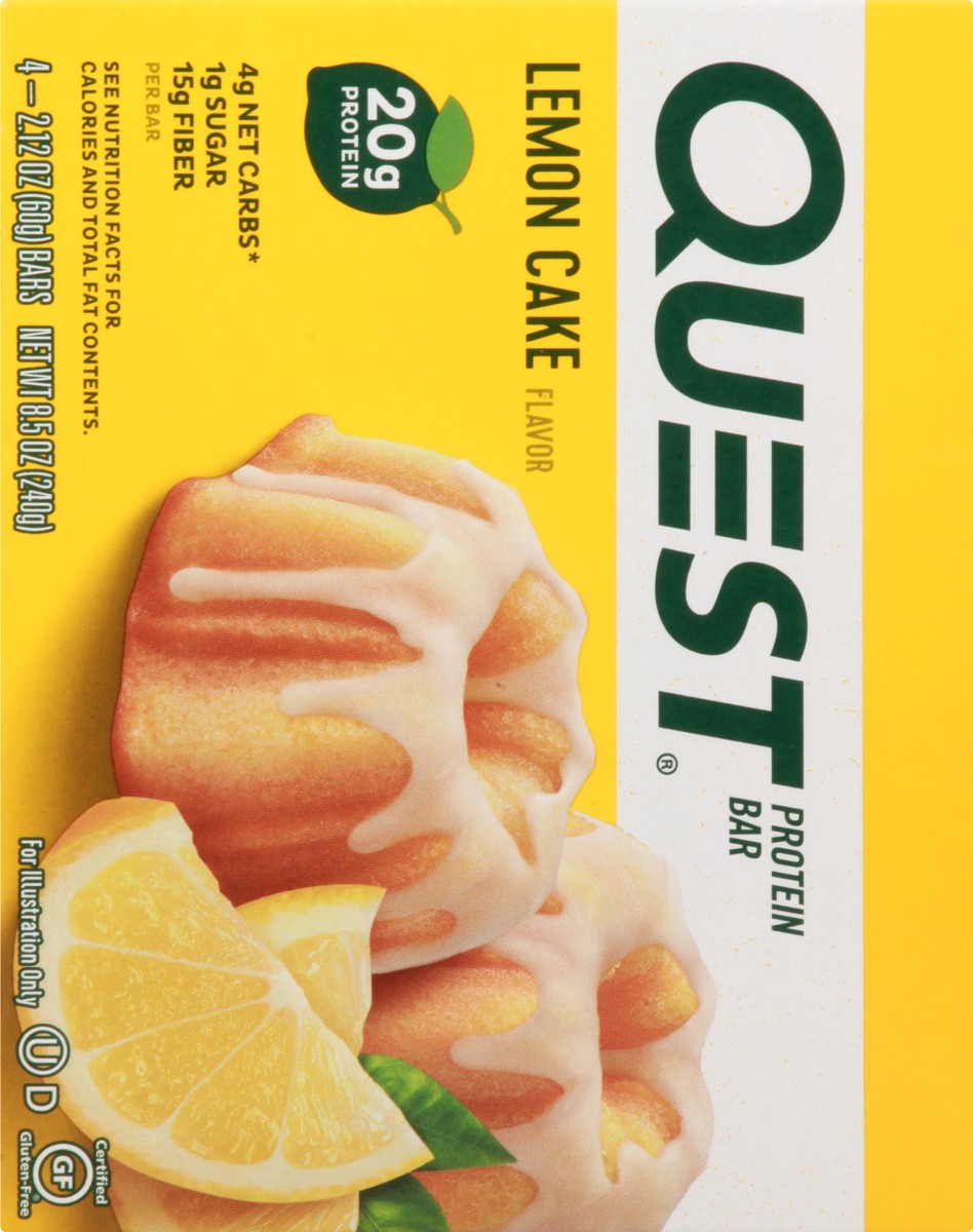 slide 9 of 9, Quest Protein Bar, Lemon Cake Flavor - 4 ct, 4 ct