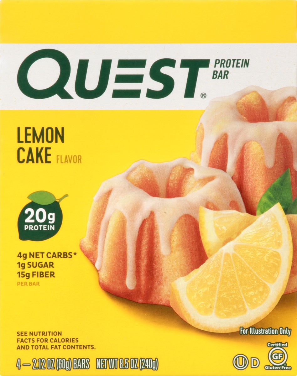 slide 6 of 9, Quest Protein Bar, Lemon Cake Flavor - 4 ct, 4 ct