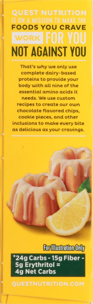 slide 5 of 9, Quest Protein Bar, Lemon Cake Flavor - 4 ct, 4 ct